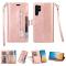  Galaxy S23 Ultra Fodral Multifunktionell Med Frontficka Roséguld
