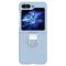  Galaxy Z Flip 6 / 7 FE Skal Skin Touch Ringhållare Ljus Blå