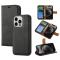  iPhone 15 Plus 2in1 Magnet Fodral Crazy Horse Svart