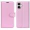  iPhone 17 Fodral Litchi Läder Ljus Rosa