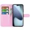  iPhone 17 Fodral Litchi Läder Ljus Rosa