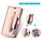  Galaxy S23 Ultra Fodral Multifunktionell Med Frontficka Roséguld
