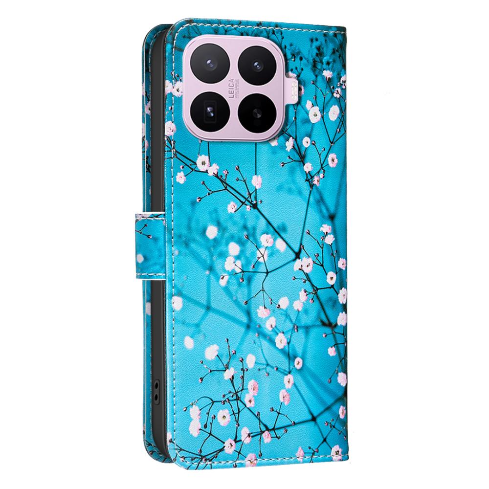  Xiaomi 17T Pro Fodral Läder Plommonblomma Blå