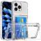  iPhone 16 Pro Max Skal Kickstand Med Kortfack Transparent
