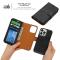  iPhone 15 Plus 2in1 Magnet Fodral Crazy Horse Svart