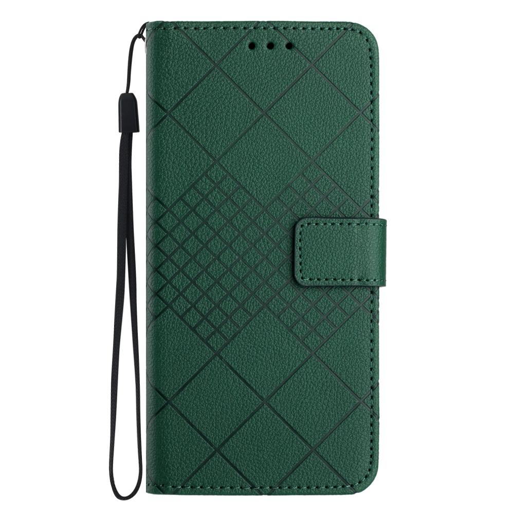  OnePlus 15 Fodral Läder Rhombus Grön