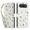  iPhone Air Fodral Rhombus Läder Blommor Vit