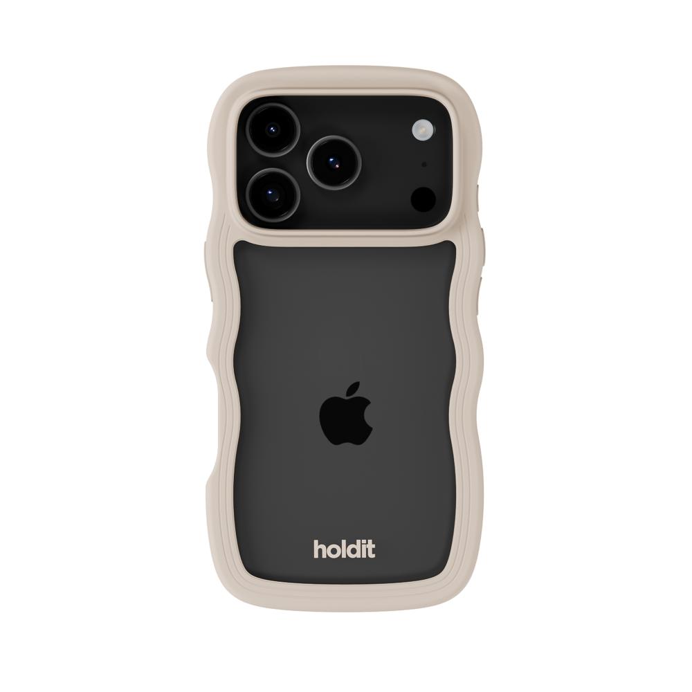 holdit holdit iPhone 17 Pro Mobilskal Wavy Light Beige/Transparent