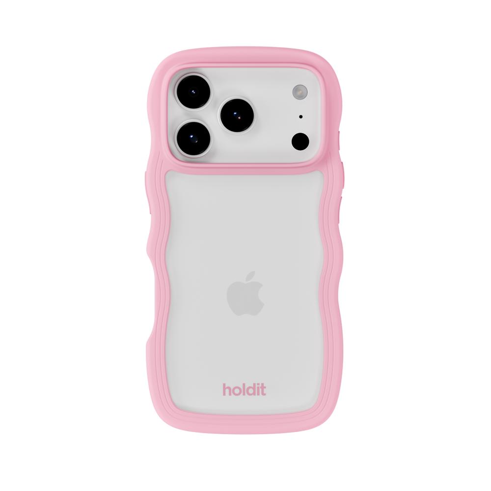 holdit holdit iPhone 17 Pro Max Mobilskal Wavy Pink/Transparent