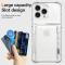  iPhone 16 Pro Max Skal Kickstand Med Kortfack Transparent