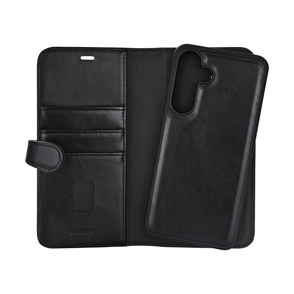 Buffalo Buffalo Samsung Galaxy S25 FE 5G Fodral 2in1 Äkta Läder Svart