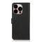 iPhone 14 Pro Max Fodral Litchi Textur Svart