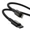 BASEUS Baseus Tungsten 1m 20W PD USB-C - Lightning Flätad Nylon Kabel - Svart