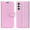  Samsung Galaxy A35 5G Fodral Läder Litchi Ljus Rosa