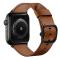  Äkta Läder Armband Apple Watch 42/41/40/38 mm - Brun