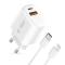 Tech-Protect Tech-Protect 20W Väggladdare PD Inkl. Lightning - USB-C Kabel Vit