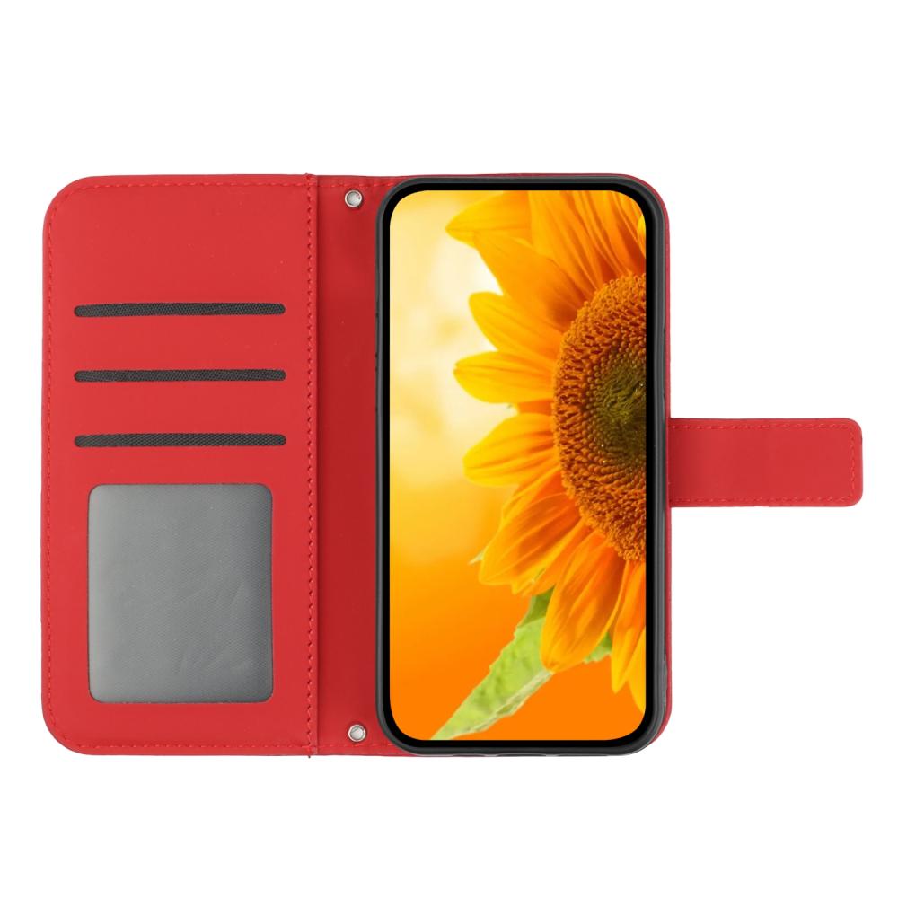  Samsung Galaxy A57 5G Fodral Solros Tryck Röd