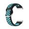  Silikon Träningsarmband Armband Versa 3/Fitbit Sense - Svart/Teal