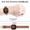  Äkta Läder Armband Versa 3/Fitbit Sense - Brun