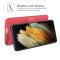  Samsung Galaxy S22 Ultra Fodral Litchi Läder Röd