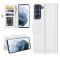 Samsung Galaxy S21 FE Fodral Solid Läder Vit