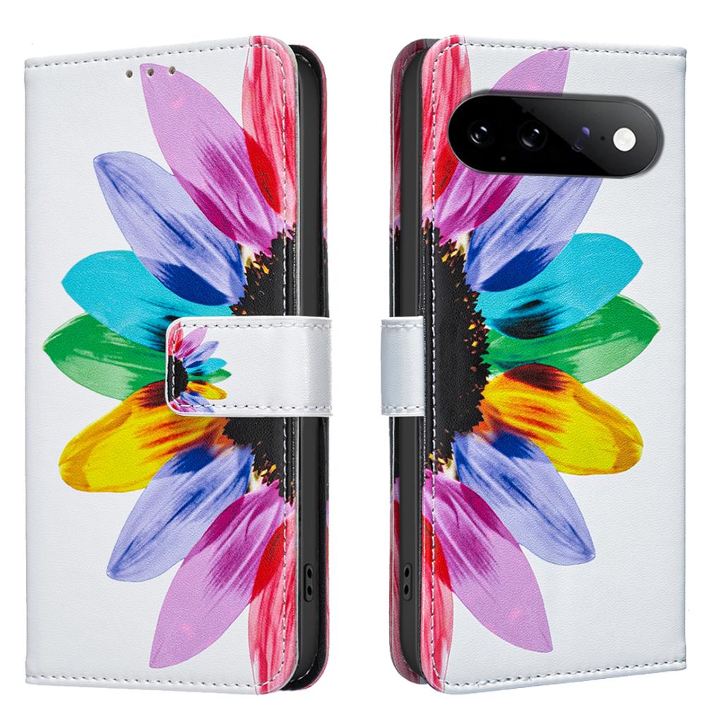  Google Pixel 11/11 Pro Fodral Läder Med Tryck Blomma