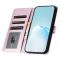  iPhone 15 Plus Fodral Silk Textur Med Snodd Lila