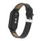  Xiaomi Smart Band 10/9/8 Armband Äkta Läder Litchi Svart