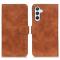 KHAZNEH KHAZNEH Galaxy S25 Plus / S24 Plus Fodral Retro Läder Brun