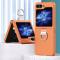  Galaxy Z Flip 6 / 7 FE Skal Skin Touch Ringhållare Orange