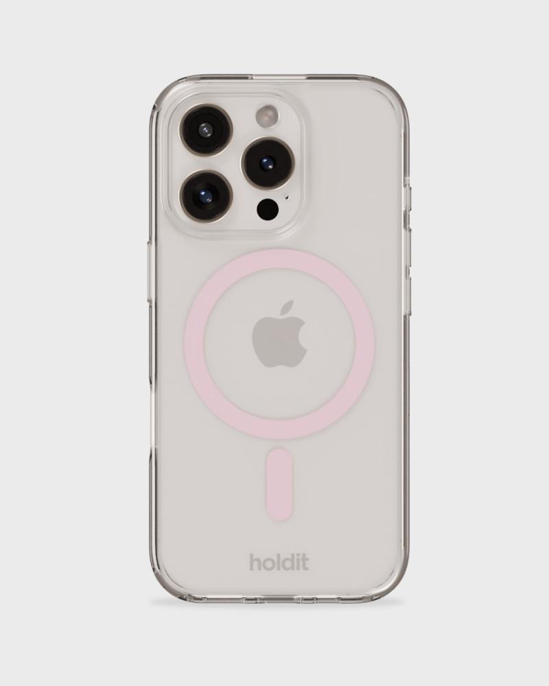 holdit holdit iPhone 16 Pro Max Mobilskal MagSafe Rosa/Transparent
