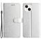  iPhone 15 Plus Fodral Silk Textur Med Snodd Silver