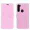  Motorola Moto G Pro - Litchi Plånboksfodral - Ljus Rosa