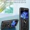  Galaxy Z Flip 6 / 7 FE Skal Armor Hyrbid Ringskal Svart