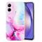  Samsung Galaxy A07 Skal TPU Marmor Rosa / Blå