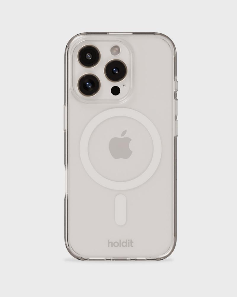 holdit holdit iPhone 16 Pro Max Mobilskal MagSafe Vit/Transparent