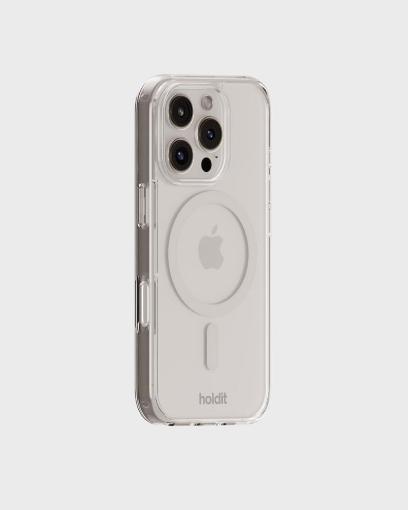 holdit holdit iPhone 16 Pro Max Mobilskal MagSafe Vit/Transparent
