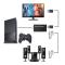  PS2 till HDMI Med AUX Adapter Svart