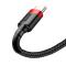 BASEUS Baseus Cafule 2m USB-C QC3.0 Laddningskabel - Svart/Röd