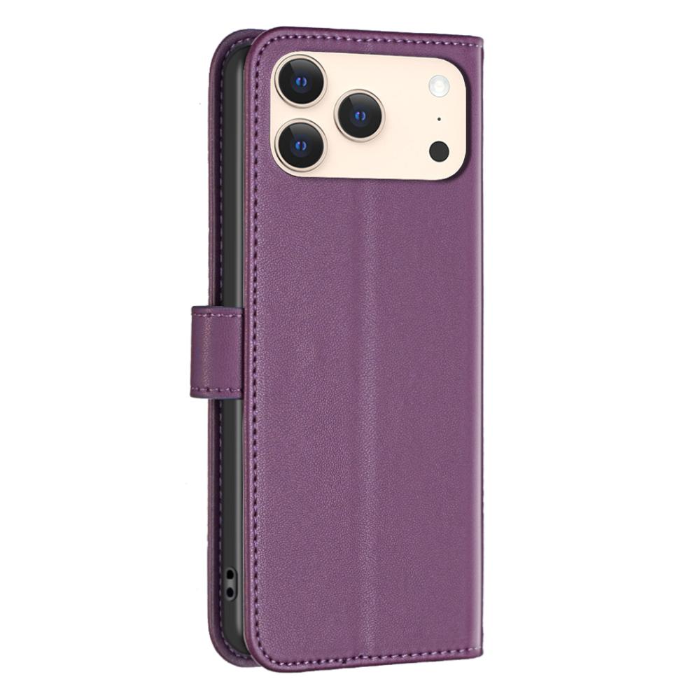 BINFEN BINFEN iPhone 17 Pro Fodral Läder Mörk Lila