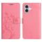  iPhone 17 Fodral Med Blommigt Tryck Rosa