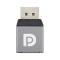  DisplayPort Hona till DisplayPort Hane Adapter Grå