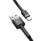 BASEUS Baseus Cafule 3m USB-C QC3.0 Laddningskabel - Svart/Grå