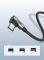 UGREEN Ugreen 2m 3A Elbow USB-C Flätad Nylonkabel - Grå