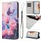  Samsung Galaxy A27 5G Fodral Läder Blommor Rosa