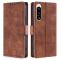  Sony Xperia 5 IV Fodral Krokodil Textur Brun