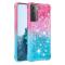  Samsung Galaxy S21 - Shockproof Quicksand Skal - Rosa/Blå