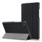 Lenovo Tab M8 2nd Gen (HD) Litchi Tri-Fold Fodral Svart