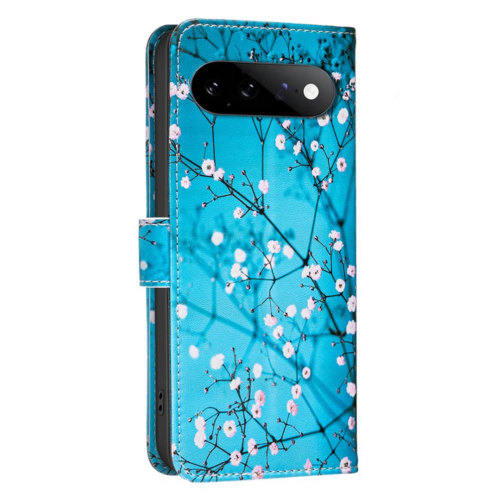  Google Pixel 11/11 Pro Fodral Läder Med Tryck Blommor