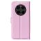  Honor Magic7 Pro Fodral Litchi Läder Ljus Rosa